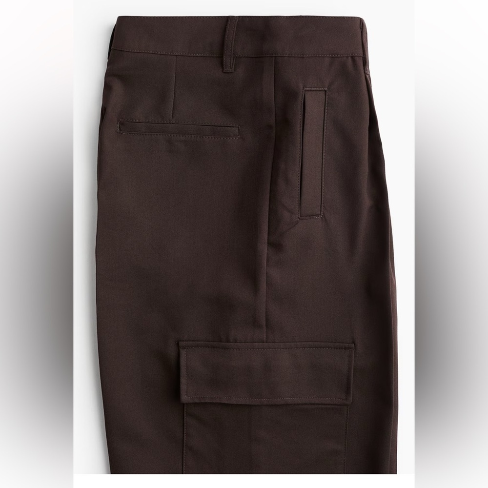 H&M Women’s Wide leg Brown Cargo Pants Size 16 NWT - Picture 2 of 4
